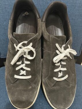 Ermenegildo Zegna Men's Suede Lace-Up Sneakers in Dark Brown designer
